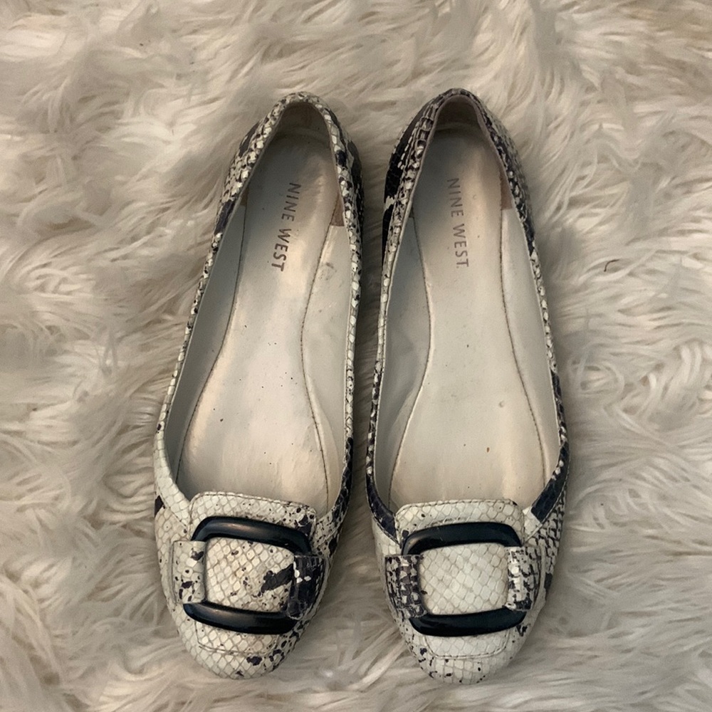 Nine West Snake Print Ballerina Flats